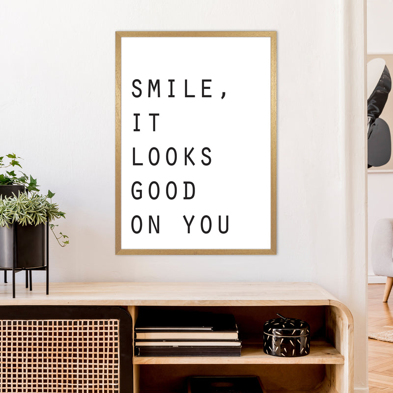 Smile It Looks Good On You  Art Print by Pixy Paper A1 Print Only