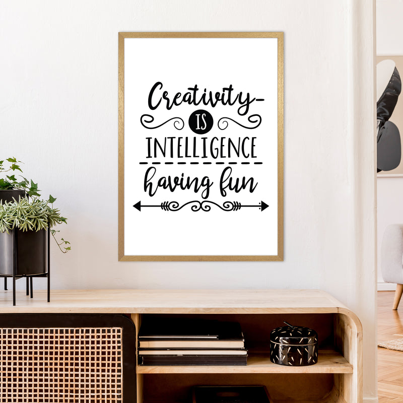 Creativity Is Intelligence  Art Print by Pixy Paper A1 Print Only
