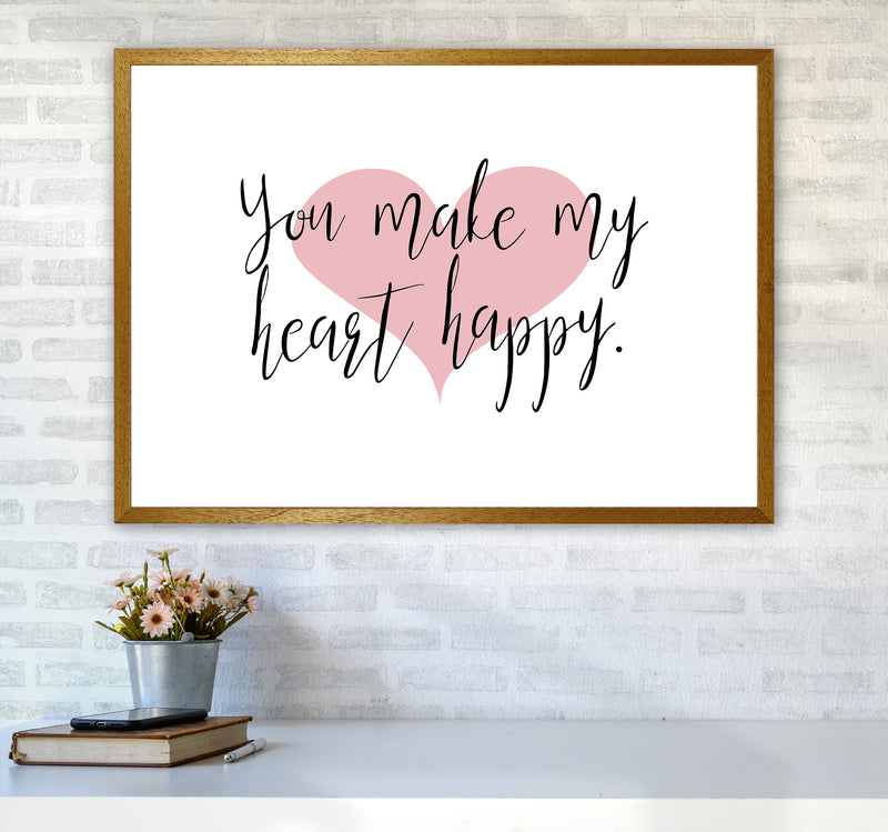 You Make My Heart Happy  Art Print by Pixy Paper A1 Print Only