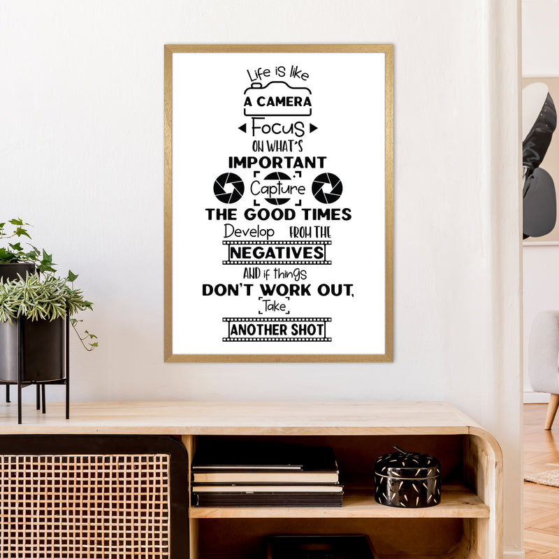 Life Is Like A Camera  Art Print by Pixy Paper A1 Print Only