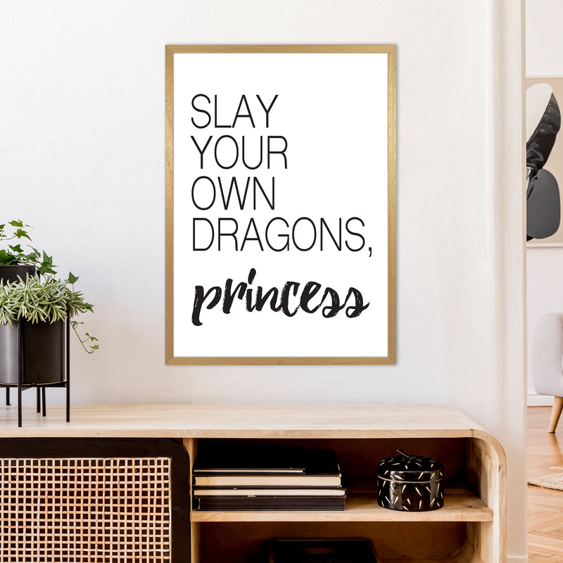 Slay Your Own Dragons  Art Print by Pixy Paper A1 Print Only