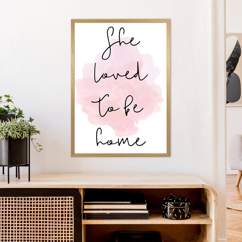 She Loved To Be Home  Art Print by Pixy Paper A1 Print Only