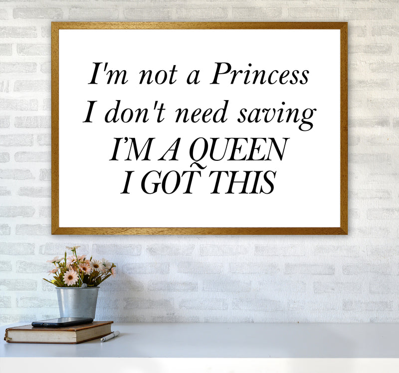 I'M Not A Princess  Art Print by Pixy Paper A1 Print Only