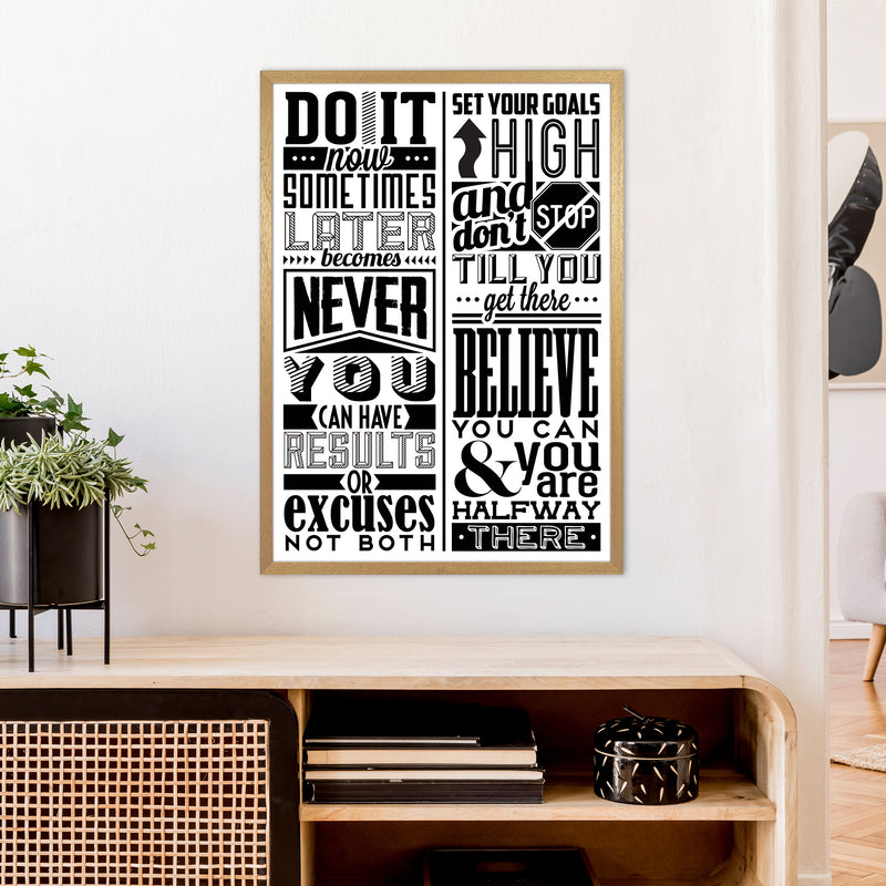 Do It Now Vintage  Art Print by Pixy Paper A1 Print Only