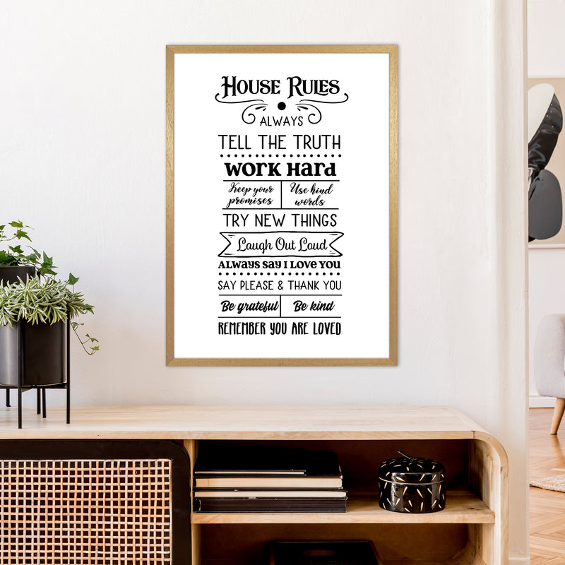 House Rules  Art Print by Pixy Paper A1 Print Only