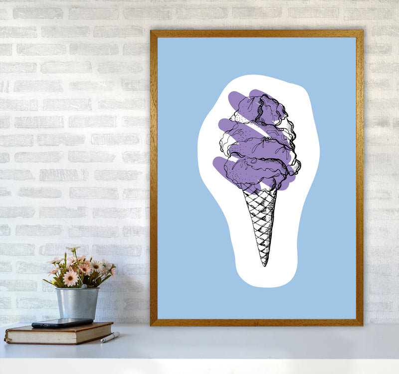 Kitchen Pop Ice Cream Blue Art Print by Pixy Paper A1 Print Only