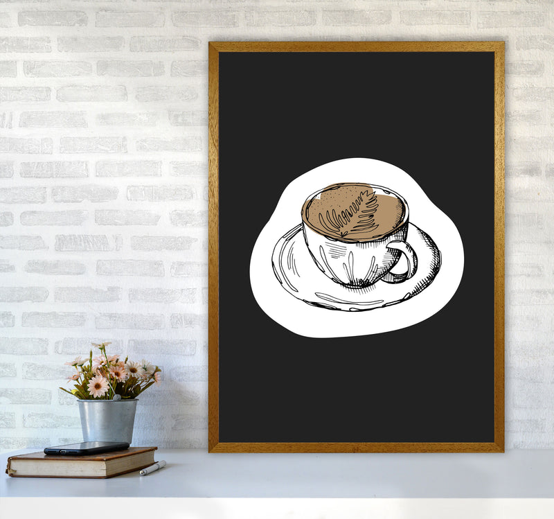 Kitchen Pop Coffee Off Black Art Print by Pixy Paper A1 Print Only