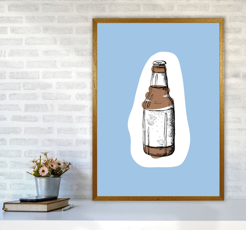 Kitchen Pop Beer Blue Art Print by Pixy Paper A1 Print Only