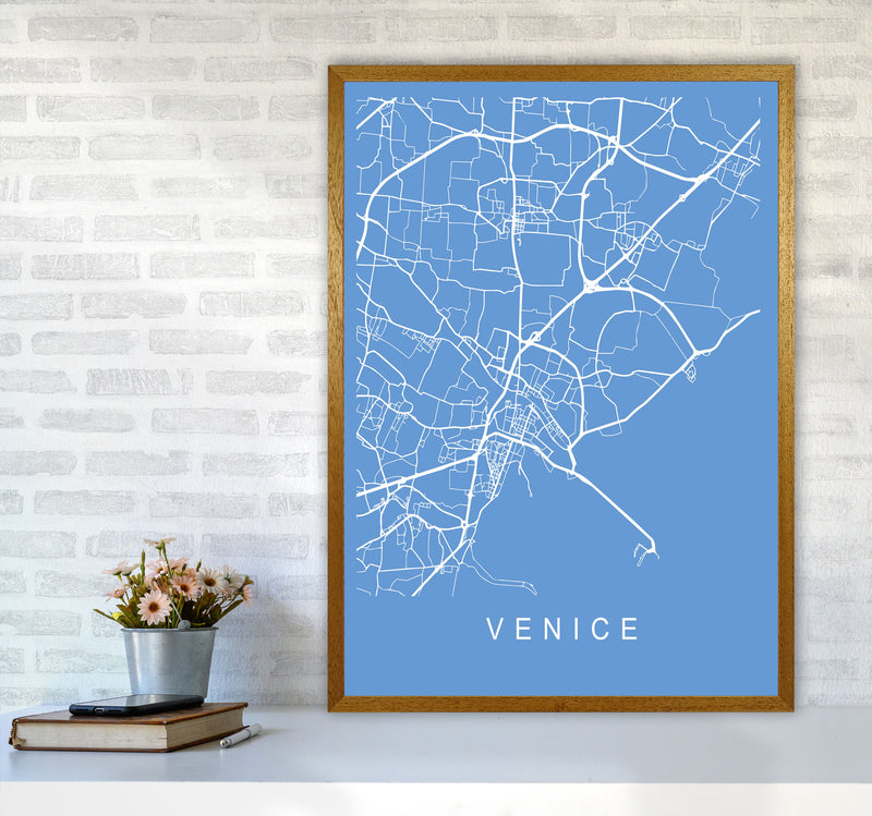 Venice Map Blueprint Art Print by Pixy Paper A1 Print Only