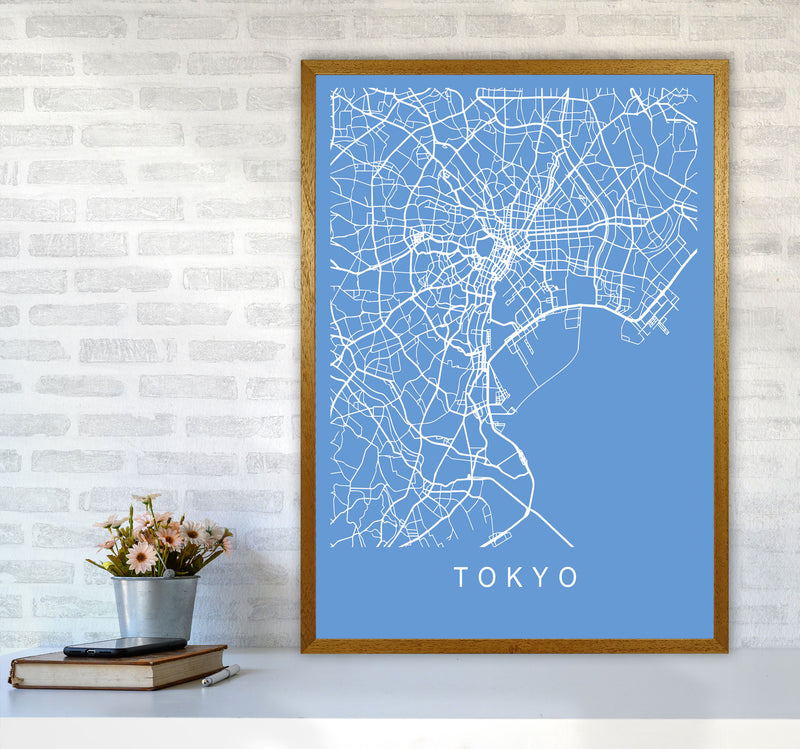 Tokyo Map Blueprint Art Print by Pixy Paper A1 Print Only