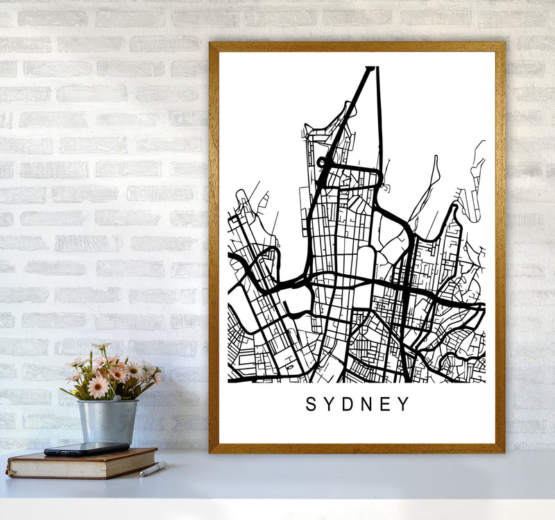 Sydney Map Art Print by Pixy Paper A1 Print Only