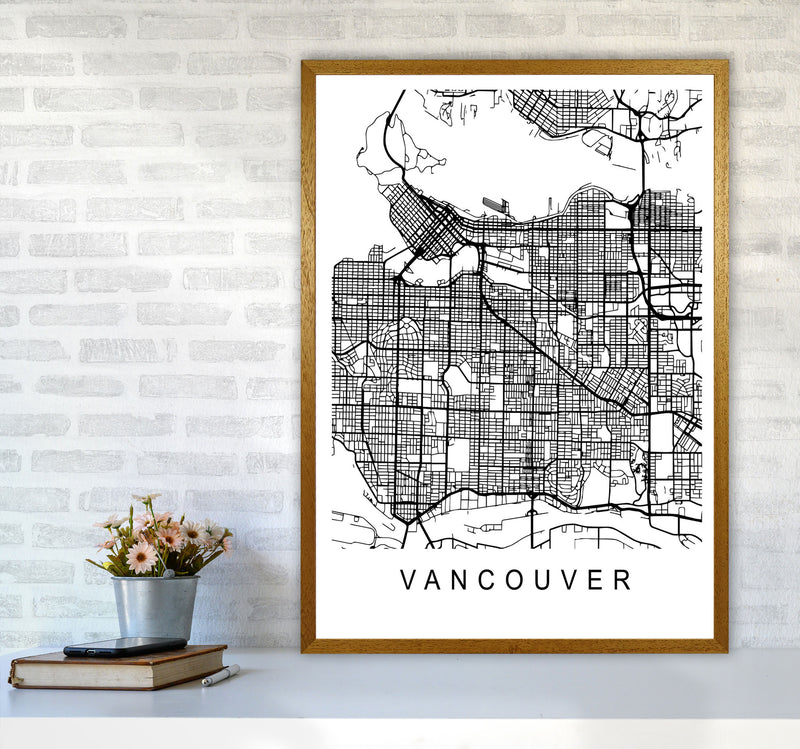Vancouver Map Art Print by Pixy Paper A1 Print Only