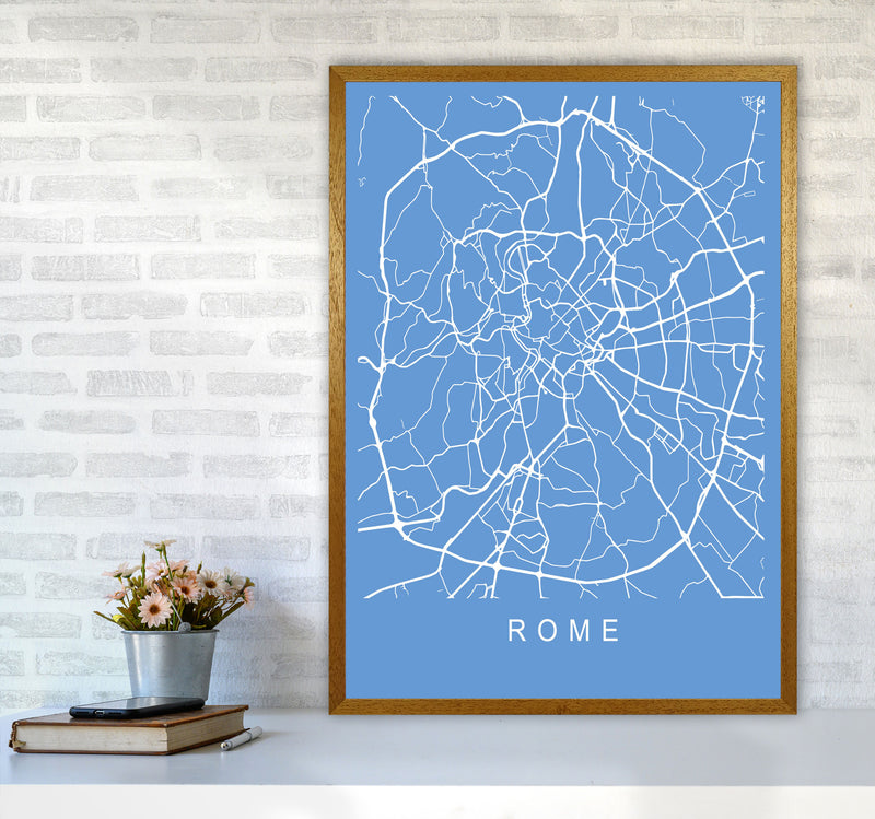 Rome Map Blueprint Art Print by Pixy Paper A1 Print Only
