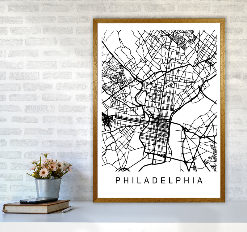 Philadelphia Map Art Print by Pixy Paper A1 Print Only