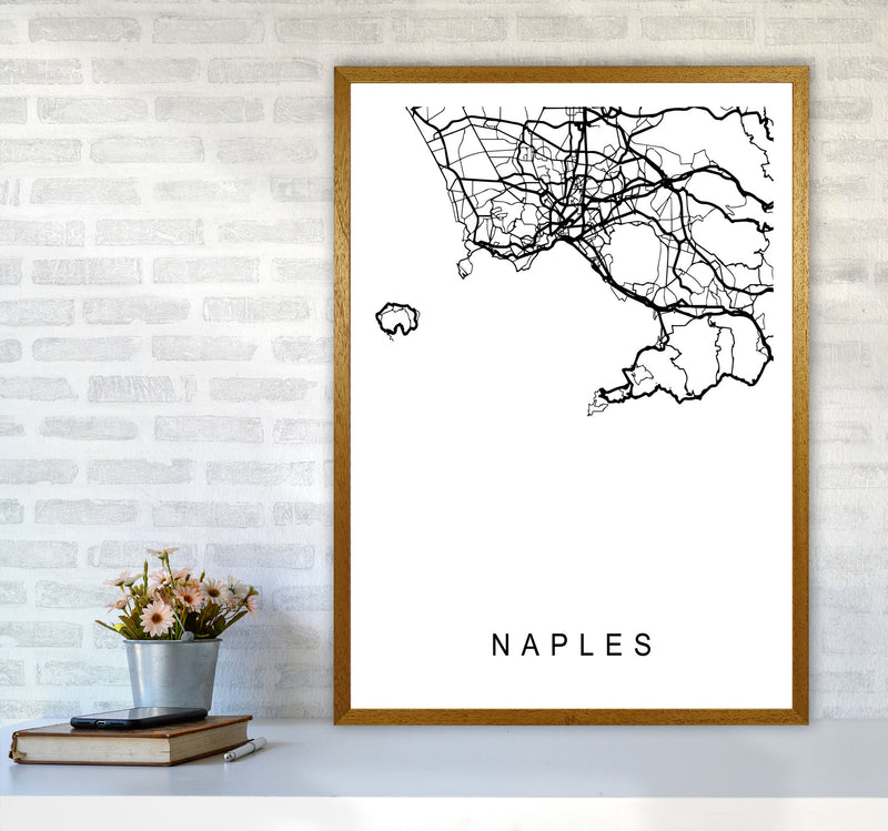 Naples Map Art Print by Pixy Paper A1 Print Only