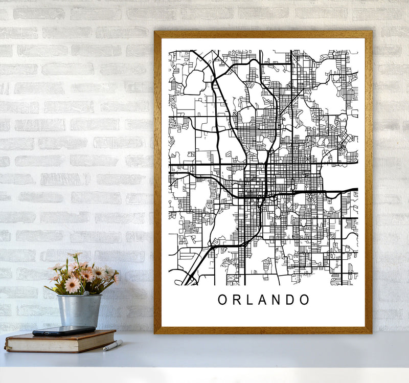 Orlando Map Art Print by Pixy Paper A1 Print Only