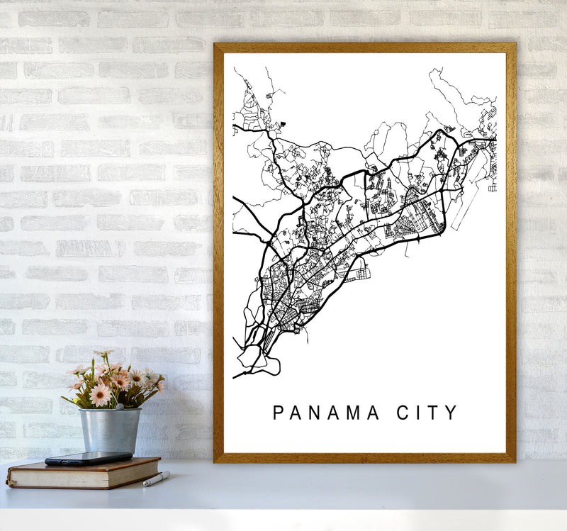Panama Map Art Print by Pixy Paper A1 Print Only