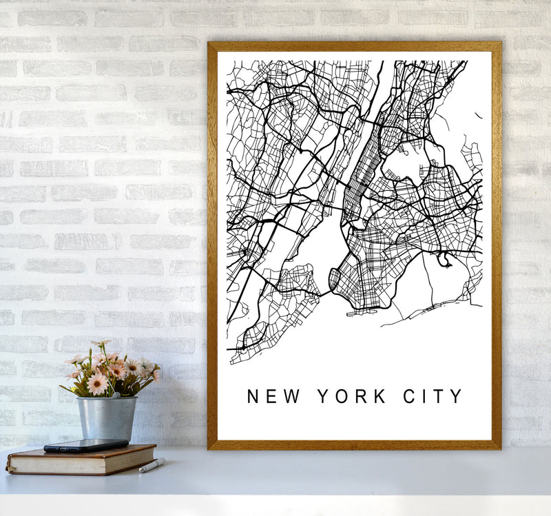 New York City Map Art Print by Pixy Paper A1 Print Only