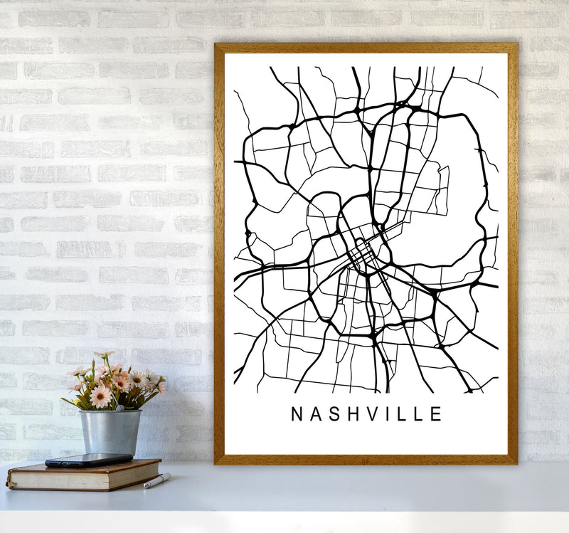 Nashville Map Art Print by Pixy Paper A1 Print Only