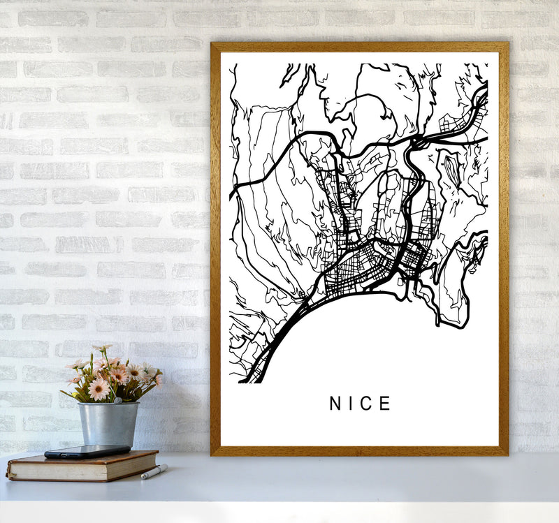 Nice Map Art Print by Pixy Paper A1 Print Only