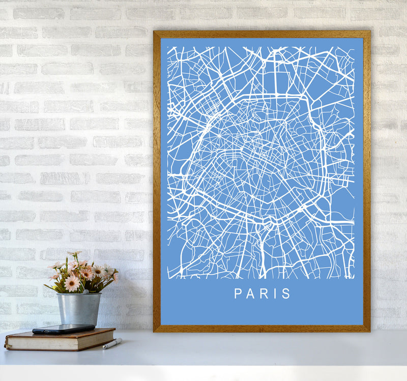 Paris Map Blueprint Art Print by Pixy Paper A1 Print Only