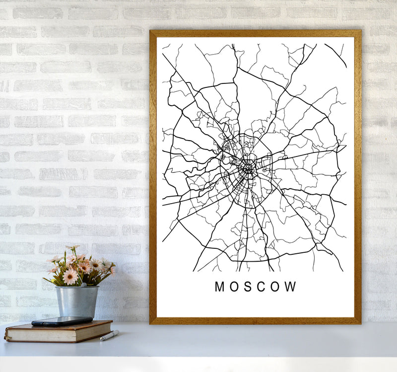 Moscow Map Art Print by Pixy Paper A1 Print Only