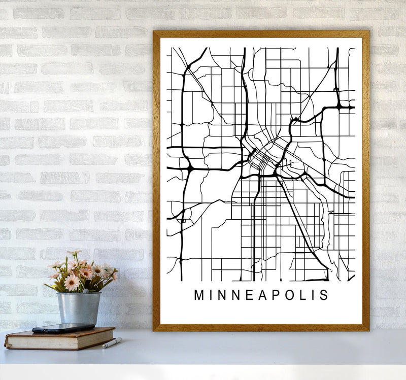 Minneapolis Map Art Print by Pixy Paper A1 Print Only