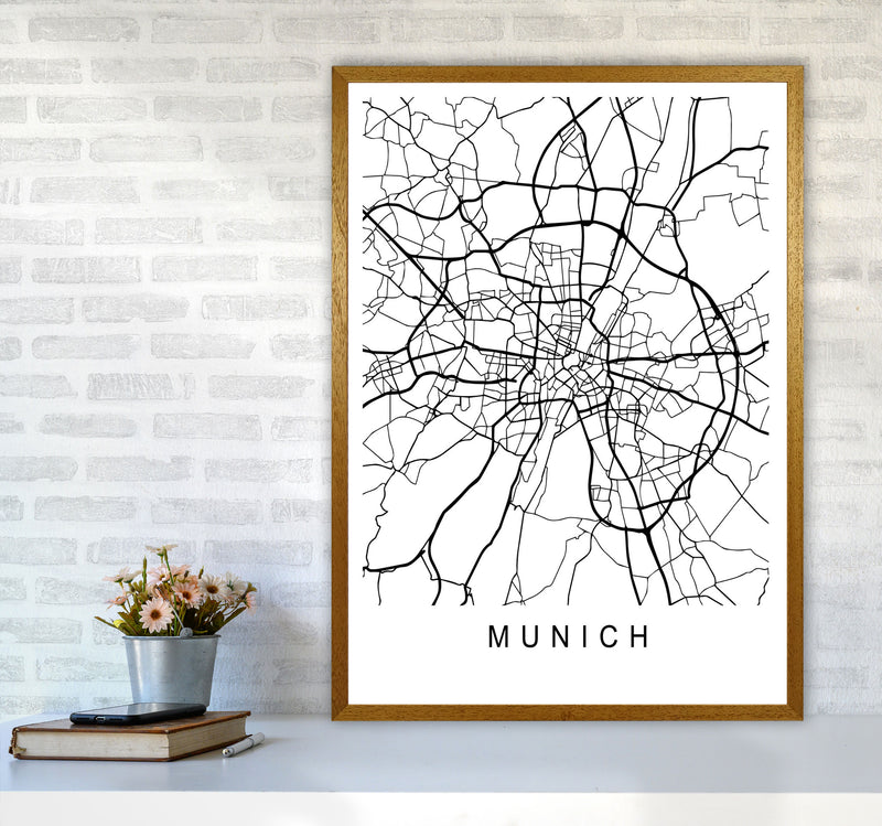Munich Map Art Print by Pixy Paper A1 Print Only
