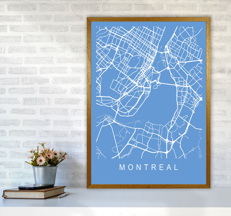 Montreal Map Blueprint Art Print by Pixy Paper A1 Print Only