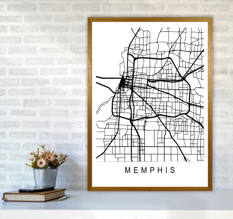 Memphis Map Art Print by Pixy Paper A1 Print Only