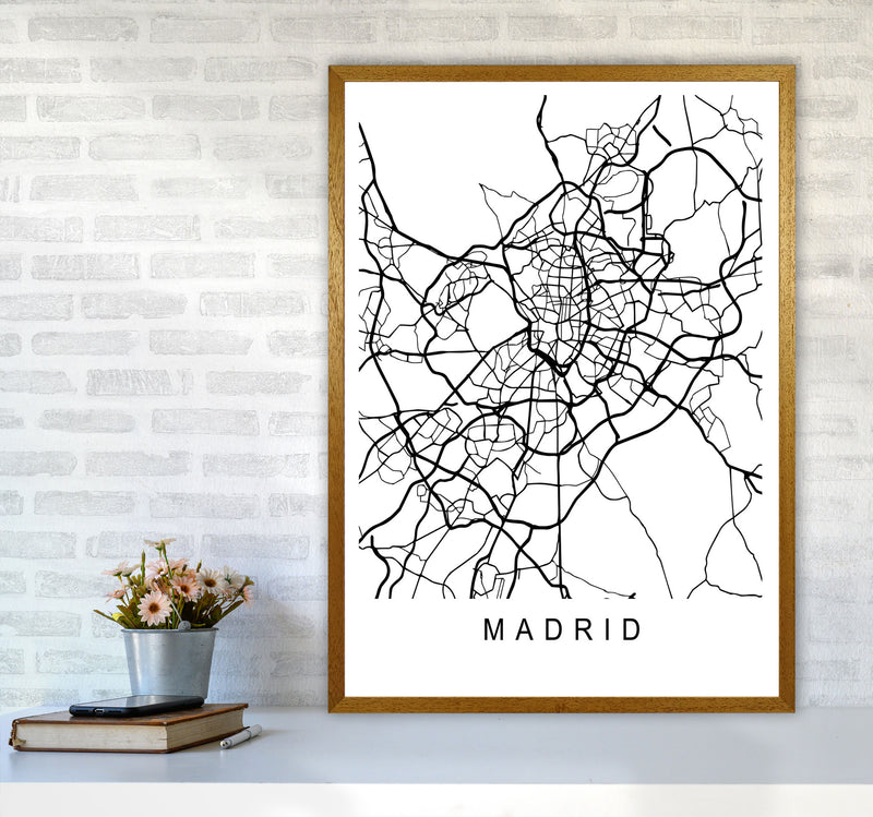 Madrid Map Art Print by Pixy Paper A1 Print Only
