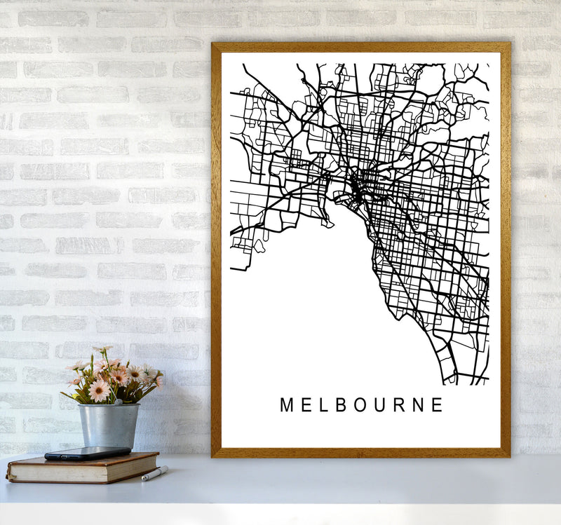 Melbourne Map Art Print by Pixy Paper A1 Print Only