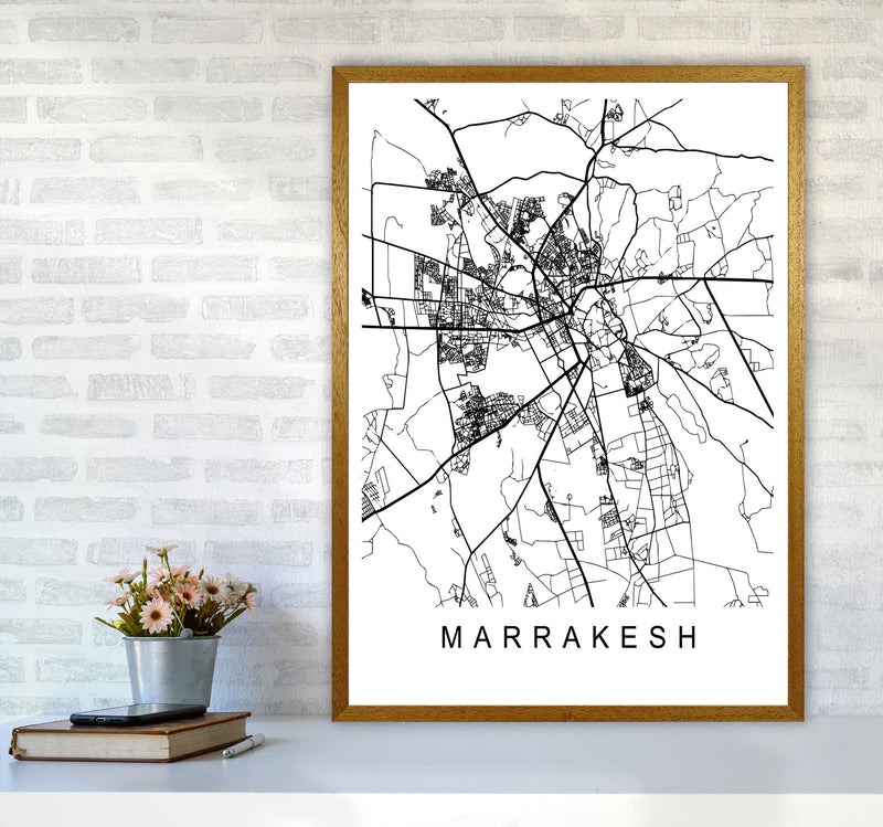 Marrakesh Map Art Print by Pixy Paper A1 Print Only