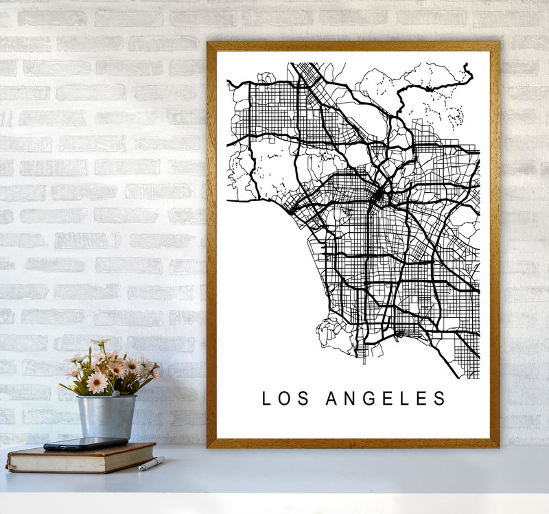 Los Angeles Map Art Print by Pixy Paper A1 Print Only