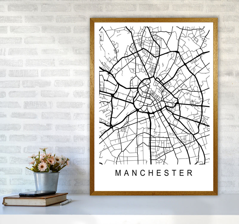 Manchester Map Art Print by Pixy Paper A1 Print Only