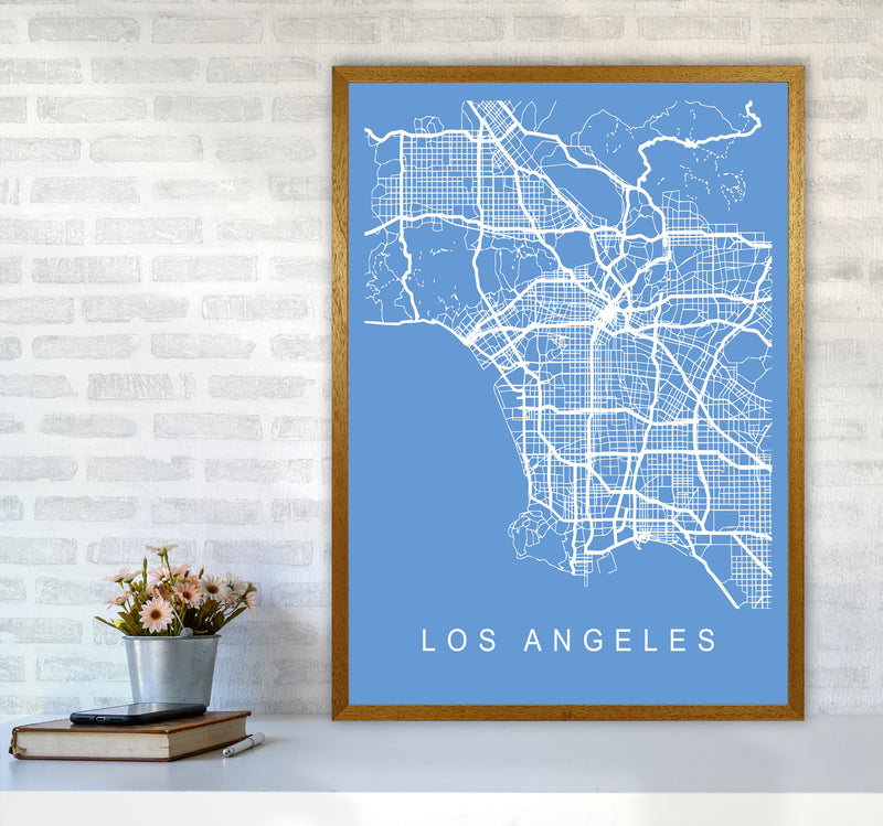 Los Angeles Map Blueprint Art Print by Pixy Paper A1 Print Only
