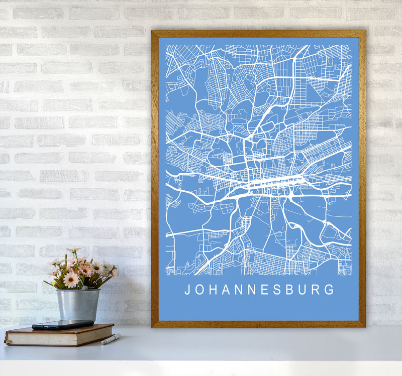 Johannesburg Map Blueprint Art Print by Pixy Paper A1 Print Only
