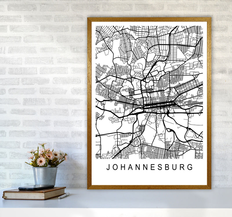 Johannesburg Map Art Print by Pixy Paper A1 Print Only
