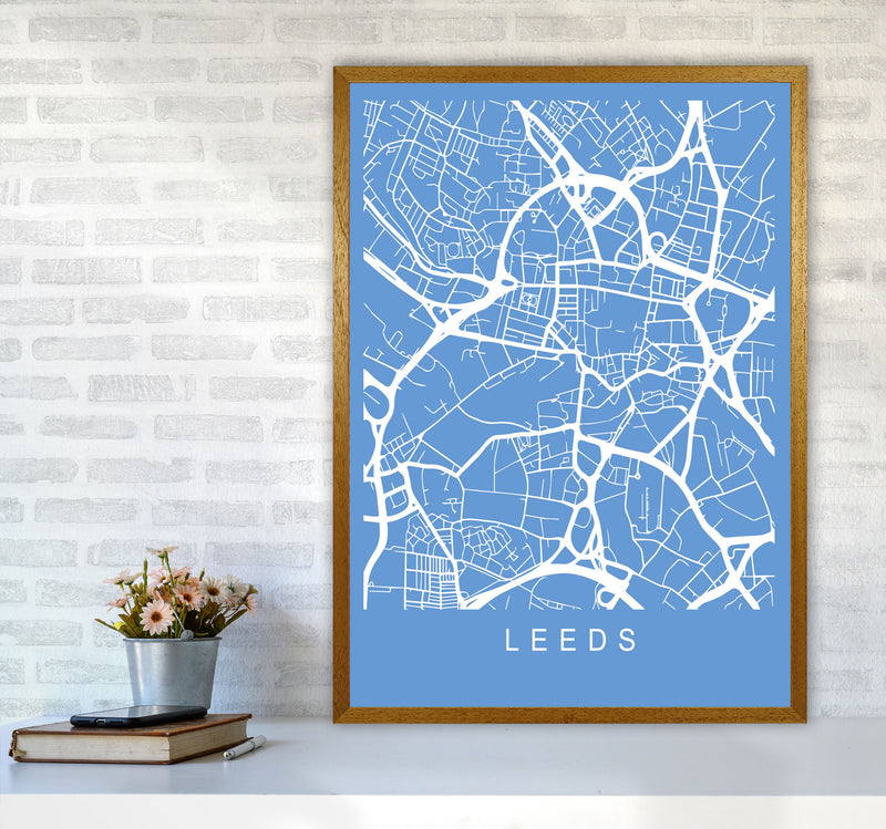 Leeds Map Blueprint Art Print by Pixy Paper A1 Print Only