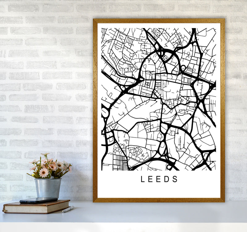 Leeds Map Art Print by Pixy Paper A1 Print Only