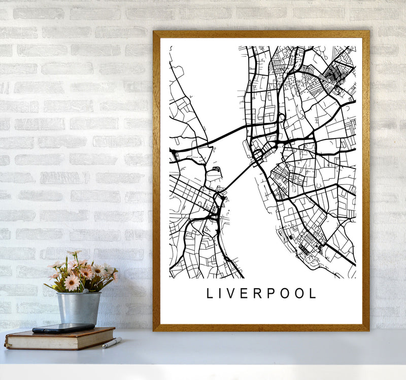 Liverpool Map Art Print by Pixy Paper A1 Print Only