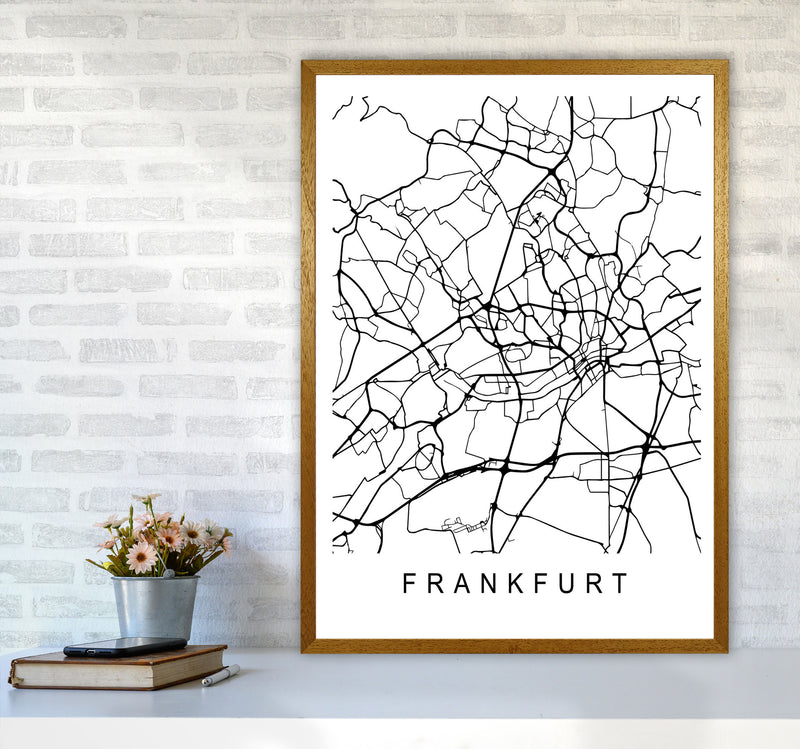 Frankfurt Map Art Print by Pixy Paper A1 Print Only