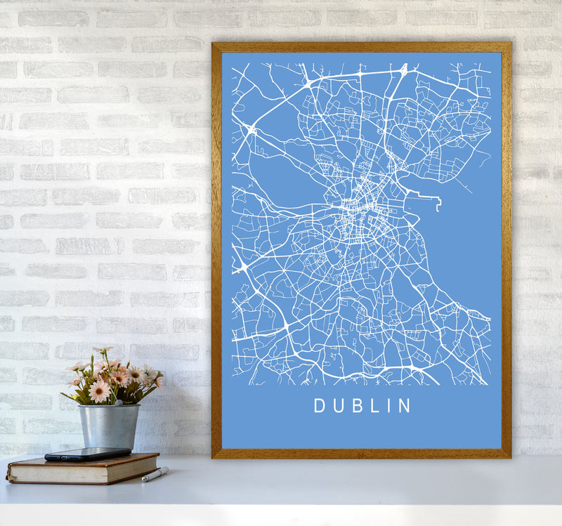 Dublin Map Blueprint Art Print by Pixy Paper A1 Print Only