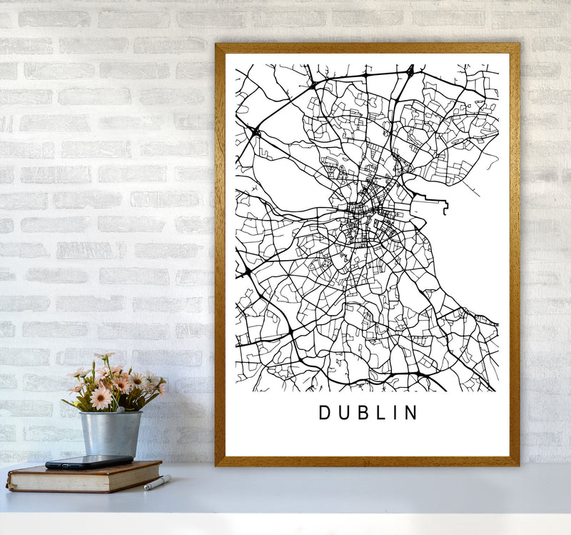 Dublin Map Art Print by Pixy Paper A1 Print Only