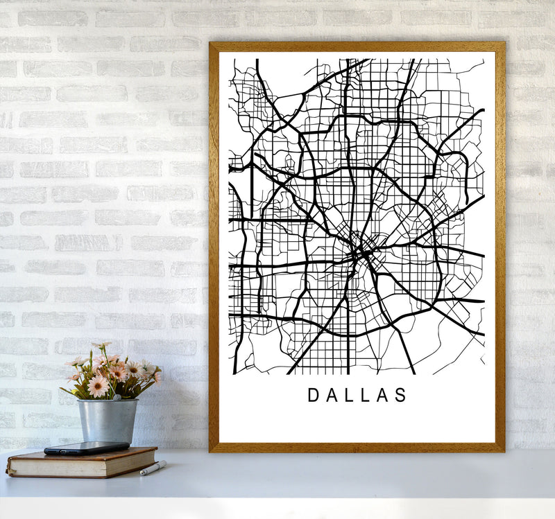 Dallas Map Art Print by Pixy Paper A1 Print Only
