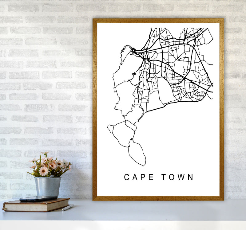 Cape Town Map Art Print by Pixy Paper A1 Print Only