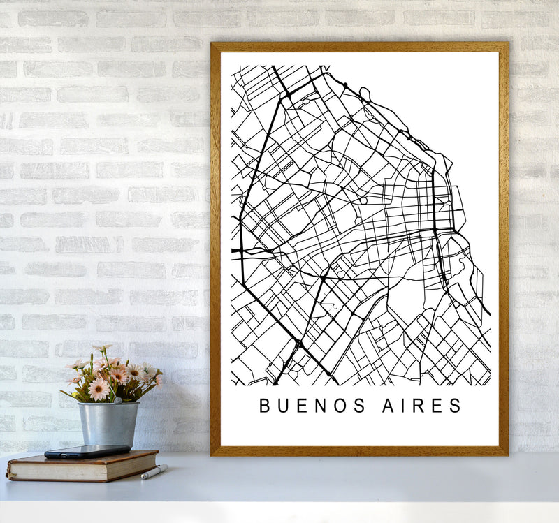 Buenos Aires Map Art Print by Pixy Paper A1 Print Only