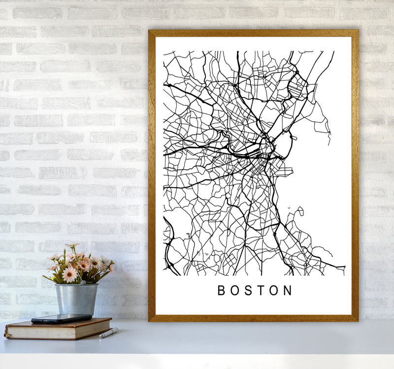 Boston Map Art Print by Pixy Paper A1 Print Only
