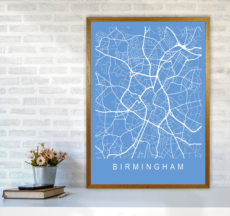 Birmingham Map Blueprint Art Print by Pixy Paper A1 Print Only
