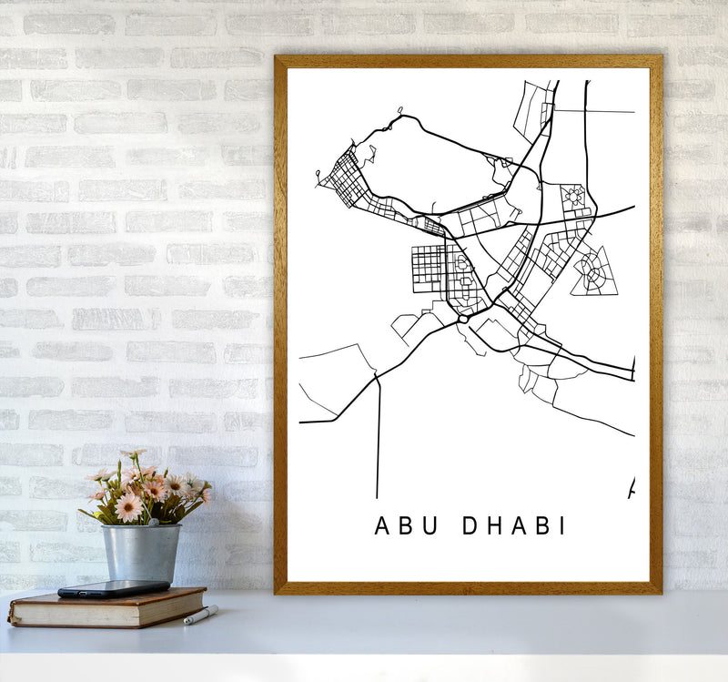 Abu Dhabi Map Art Print by Pixy Paper A1 Print Only